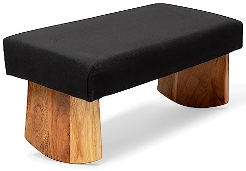 Waterglider International Meditationsbank, Akazienholz, Schwarz