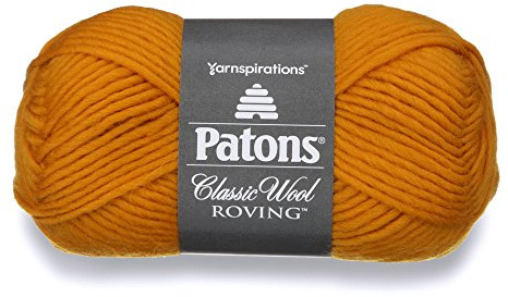 Patons Classic Wool Roving Yarn, 3.5 oz, Yellow, 1 Ball
