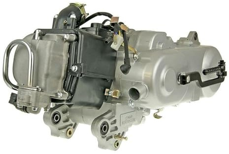 Motor komplett 12 kurze Welle mit SLS kompatibel mit Kreidler-RMC E50 4T | Kurze Getriebeausgangswelle, Trommelbremse; kompatibel mit REX JINAN-QINGQI, Shenke-RS 450 QM50QT-6A, MOTOWELL Magnet 4T