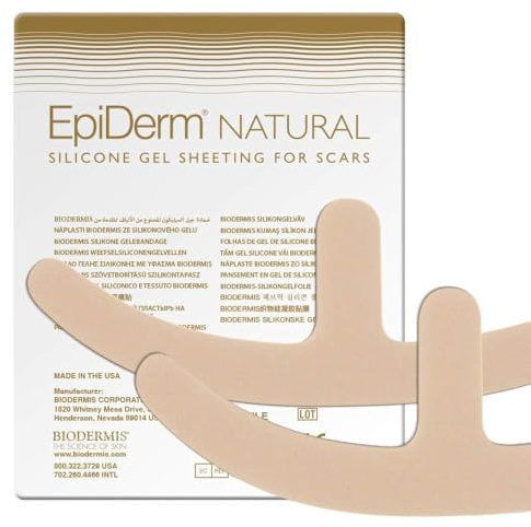 EpiDerm Mastopexy Silicone Scar Tape, Anchor-Shaped Silicone Scar Sheets | Professional-Grade Scar Tape for Breast Surgery, Breast Lift & Reduction Scar Care, Reusable & Washable Breast Tape