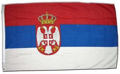 Flaggenfritze XXL Flagge Fahne Serbien mit Wappen 150 x 250 cm