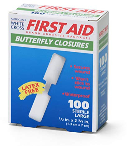 Medique Products 60333 Butterfly Bandage, Large, 100 Per Box