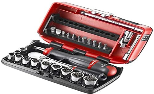 FACOM RLNANO-U112 Coffret Douilles 1/4 12 Pans en Pouces - 28 pièces
