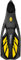 Aqua Speed Inox Pinne da Snorkeling | Pinne Nuoto | Light Diving Pinne per Le Vacanze | Pinne Pool | Piede Pieno Pinne | Grigio/Giallo | Taglia: 40/41