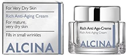 ALCINA Rich Anti Age-Creme - 1 x 50 ml - Trockene Haut - Schützt die natürliche Lipidbarriere - Gesichtscreme für reife, sehr trockene Haut