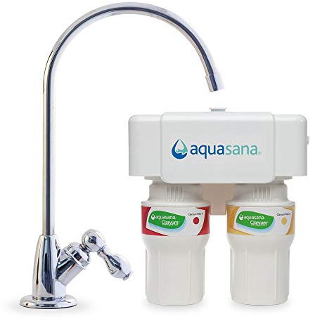 Aquasana 2-Stage Under Sink Water Filter System with Chrome Faucet