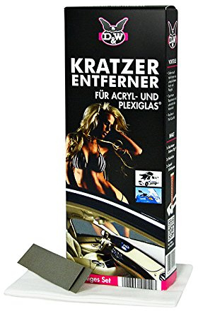 D&W 41042 Kratzer-Entferner-Set für Acryl- und Plexiglas, 4-teilig