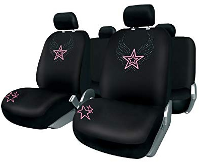 BC CORONA FUK10401 Polyester Set Komplette Autositzbezüge, Schwarz