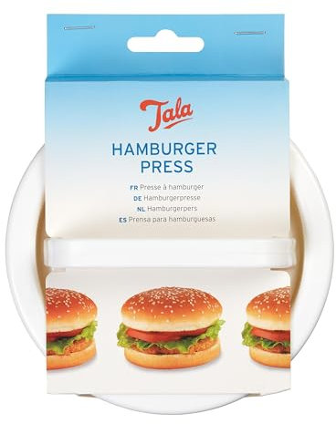 Tala Large Hamburger Press, Perfect for making traditional 100% meat burgers or producing personal creations, Grip handle for quick and easy production, Made with BPA Free Plastic