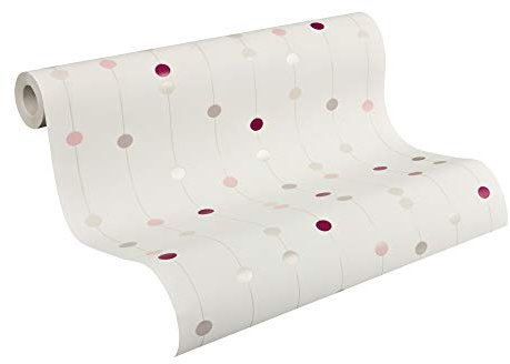 A.S. Création 208514 AS Creation-Carta da Parati in Tessuto Non Tessuto, Collezione Life, Beige, Rosso, Bianco, 0.5W x 10.1L m