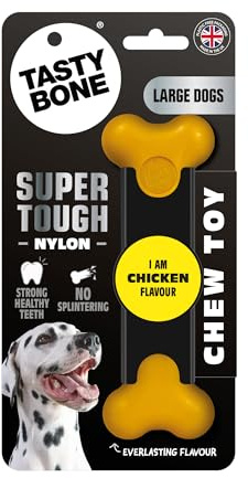 Rosewood 57024 TastyBone extra robustes Hundespielzeug aus Nylon mit Hühnchen-Geschmack, large