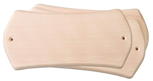 Pebaro TUES2 Türschilder Natur belassen 22 x 10,5 x 1 cm aus Holz, 3 Stück, Zubehör Brandmalen, Pyrographie, zum Verzieren mit Brandmaler, Brandmalkolben, Holzbrenner, Basteln mit Holz