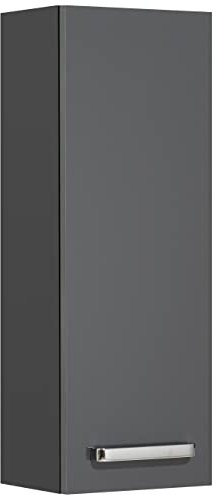 Pelipal Armario Colgante para Cuarto de baño Quickset 311 en Color Antracita Brillante, 25 cm de Ancho | Armario de baño con 1 Puerta y 2 estantes