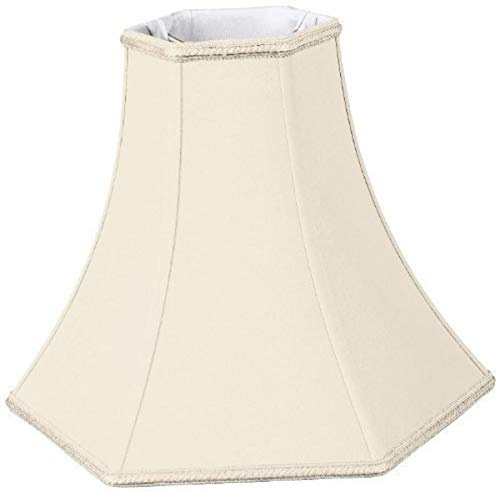 Royal Designs Hexagon Bell Designer Lamp Shade, Eggshell, 5 x 14 x 11.5