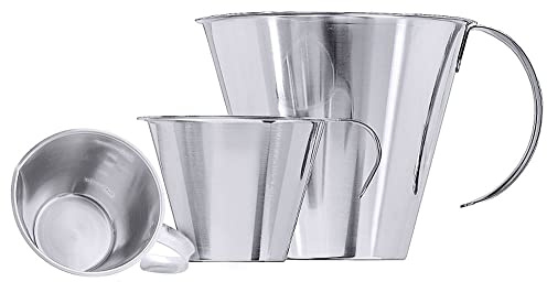 Contacto Verre doseur en acier inoxydable sans pied 2 l