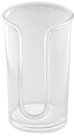 iDesign 38610EU Clarity Wattepad-Spender, durchsichtig, Farblos