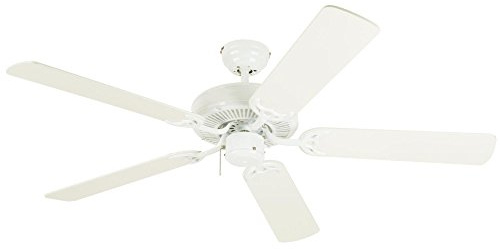 Westinghouse 7802400 Downrod Mount, 5 White Blades Ceiling fan, White 52 Inch