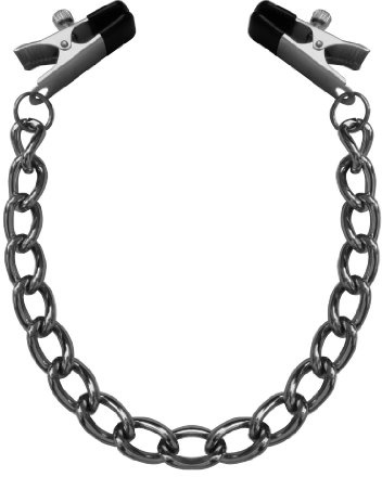 BDSM schwere Bondage Nippelklammern Nippelklemmen mit extra dicker Kette | 120g, Einstellbar, Brustwarzenklemmen, Brustklammern