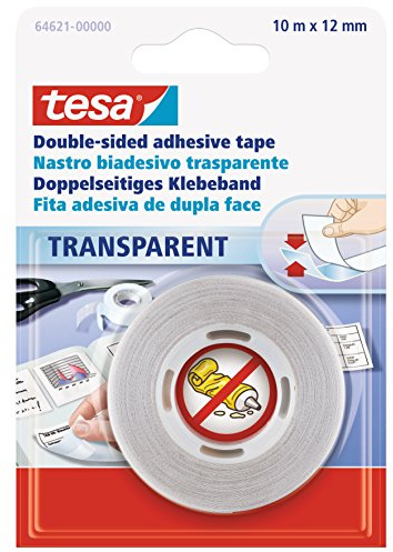 Tesa 64621-00006-03 Doppelseitiges Klebeband aus OPP, transparent