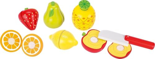 Obst mit Klettverbindung Ananas H= 7,3 cm, Holz, Klett, 13 Teile, per Set