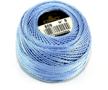 DMC Baumwolle Perle Gewinde Größe 8 809 – Pro 10 Gramm Ball