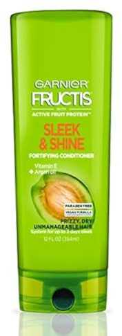 Fructis Sleek & Shine Conditioner, Frizzy, Dry, Unmanageable Hair, 355 ml