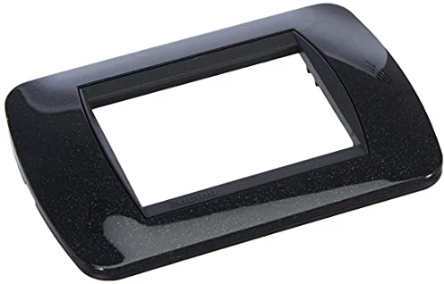 BTicino - Paca Living International de 3 módulos fabricada en tecnopolímeros, 1 unidad, color gris oscuro, modelo L4803PA