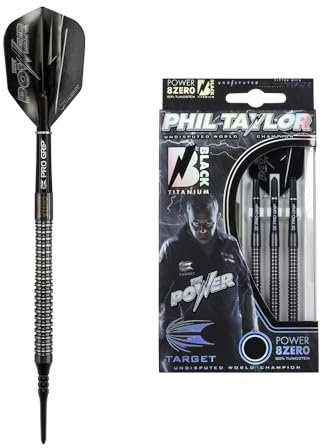 Target Darts Phil Taylor Power 8-Zero Black P8z2 19g 80% Wolfram Softdarts-Set Dartpfeile Soft-Dartpfeile 19G Schwarz