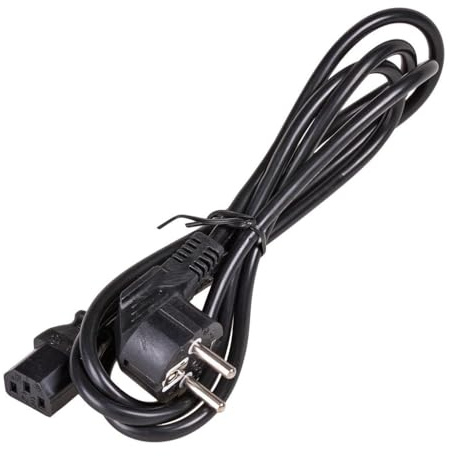 Akyga AK-PC-01A strömkabel 1,5 m 3-polig kallenhetskabel CEE 7/7 Schuko till IEC C13 svart strömkabel för PC, skrivare, skärmar
