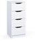 Inter Link - Commode - 4 tiroirs - Meuble à tiroirs - Meuble d'appoint - Buffet - Mélaminé - Blanc - Tiroirs avec poignées encastrées - Westphalen 4