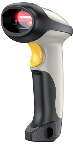 TEEMI Bluetooth Barcode Scanner, 1D Handheld Laser Bar Code Reader with Auto Sensing & Fast Accurate Scanning, Easy Pairing with iPad, iPhone, Android Smartphone, Tablet, PC – No Stand