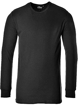 Portwest B123 Camiseta Térmica Aislante de Manga Larga Negro, 3X-Grande
