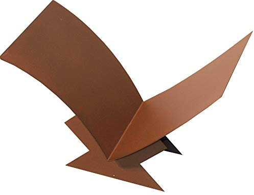 Kaminholzregal Innen Kaminholzschale aus Metall Dreieck mit geschw. Auflage - Corten Effect