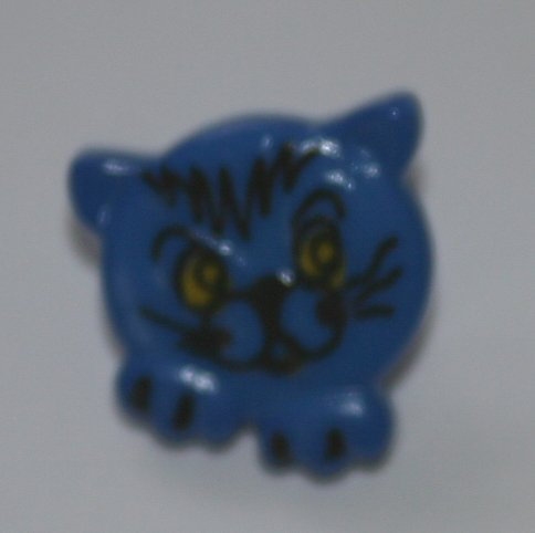 Knöpfe/für Kinder/Katze/blau/ Gr. 20mm 4 St. Kinderknöpfe