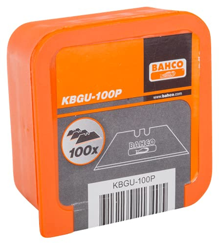 Bahco KBGU-100P Utility Knife Blades, Silver, 100-Piece