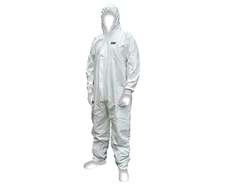 Scan Chemical Splash Resistant Disposable Large Coverall - White
