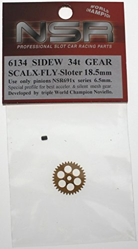 NSR Zubehör 806134 SW Gear 34t 18.5mm Fly/Scalextric/TSRF Gold