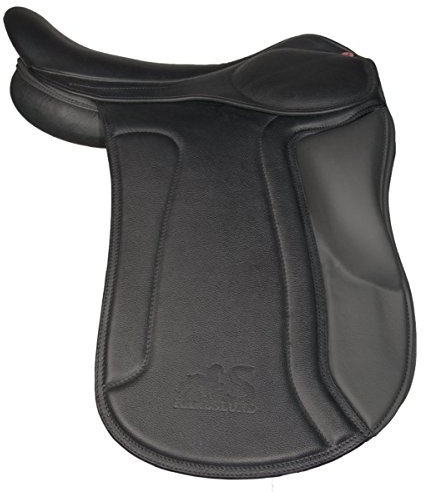 Karlslund S-Sattel mit kurzen Kniepauschen, 17 (46cm), Schwarz 96°