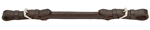 Covalliero Anfassriemen aus Leder | Braun, 30 cm, rund genähter Sattelhaltegriff für Pferde, mit Dornschnalle