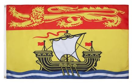 AZ FLAG Bandiera Nuovo Brunswick 150x90 cm Poliestere 100D 2 Occhielli | Uso interno ed esterno bandiera decorativa del Nuovo Brunswick New Brunswick doppie cuciture e bordi rinforzati