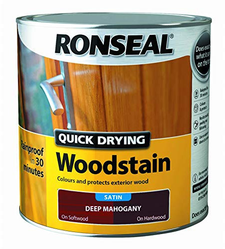 Ronseal Quick Drying Woodstain Deep Mahogany Satin 2.5L