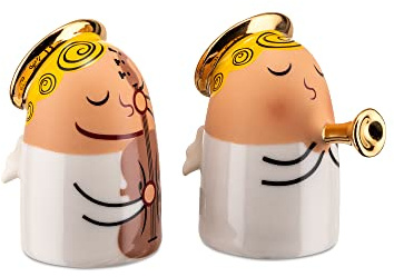 Alessi 4.5 x 3 cm Angels Hand-Decorated Porcelain Figurines, Set of 2