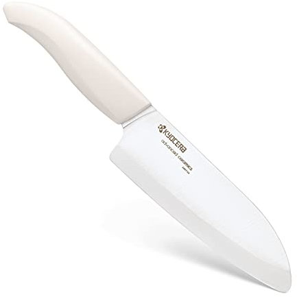 Kyocera FK-140-WH WH Couteau du Chef Manche Ergonomique Blanc / Lame Céramique Blanc 14 cm