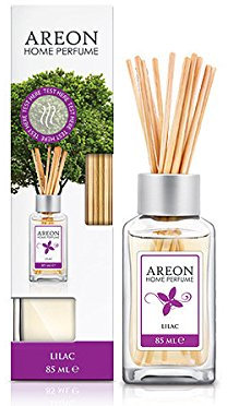 Raumduft Areon Home PARFÜM Diffusor mit Rattanstäbchen Home & Office (Flieder 85ml.)