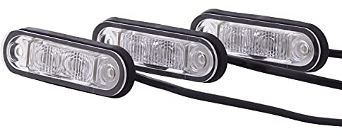 HELLA 2KA 959 640-102 Kennzeichenleuchte - Kennzeichenbeleuchtung - Anhänger - LED - 12/24V - Schraubanschluss/Einbau - ADR/GGVS - Lichtscheibenfarbe: glasklar - Kabel: 2500mm - mitte und hinten
