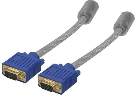 Tecline S-VGA mm 2 m 2 m VGA (D-Sub), VGA (D-Sub) Bleu, Gris câble vGA – Câbles VGA (2 m, VGA (D-Sub), VGA (D-Sub), mâle, mâle, Or)