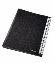 Esselte Pultordner A-Z, 24 F„cher, Hartpappe, schwarz
