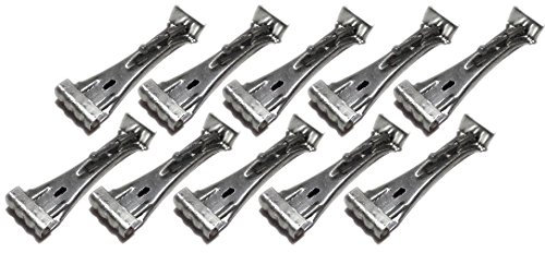 Quick Screw 6 inch Aluminum Hidden Rain Gutter Bracket Hook Clip Style Hangers with pre Inserted 3 Long ¼ hex Head self Drilling Screw (10 Per Package)