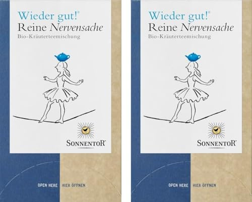 Sonnentor Bio Tee Reine Nervensache - Wieder gut! Beutel, 2er Pack (2 x 27 g)