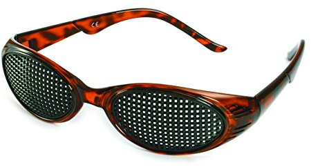 VANLO Rasterbrille 415-KMP, quadratischer Raster, braun marmoriert